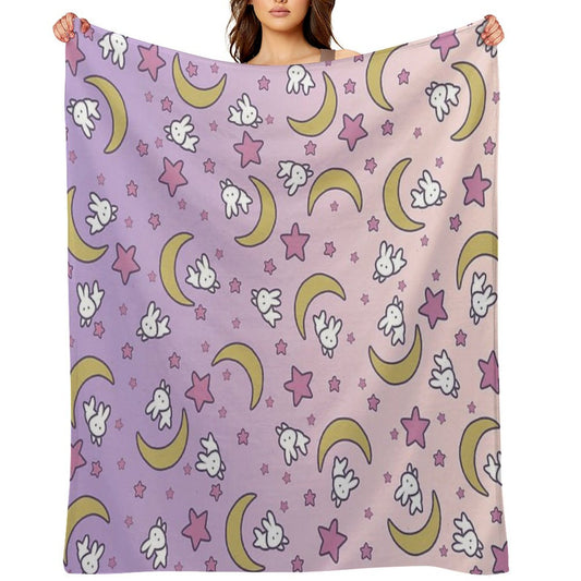 Sailor Moon - Usagi's Print Moon Bunny Blanket Throw Blanket