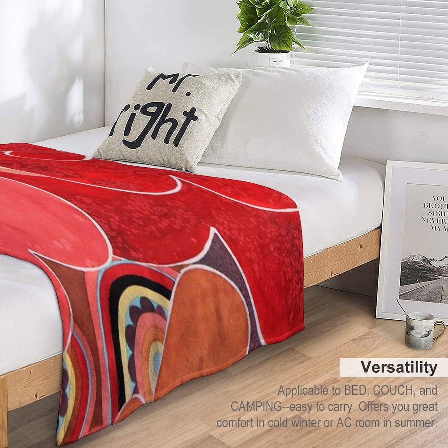 Abstract Flowers Throw Blanket