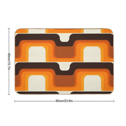 Mid-Century Modern Meets 1970s Orange Bath Mat