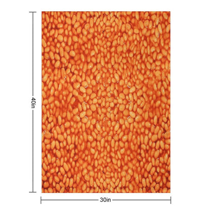 Baked Beans In Things Pattern Throw Blanket