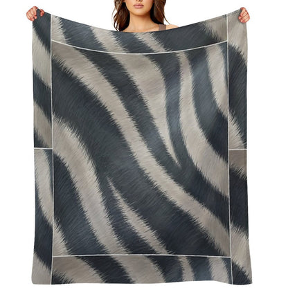 Fur Pattern - Zebra Throw Blanket
