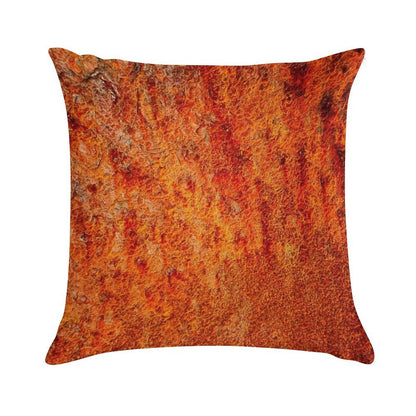 Burnt Orange Soft Skin-Friendly Throw Pillow