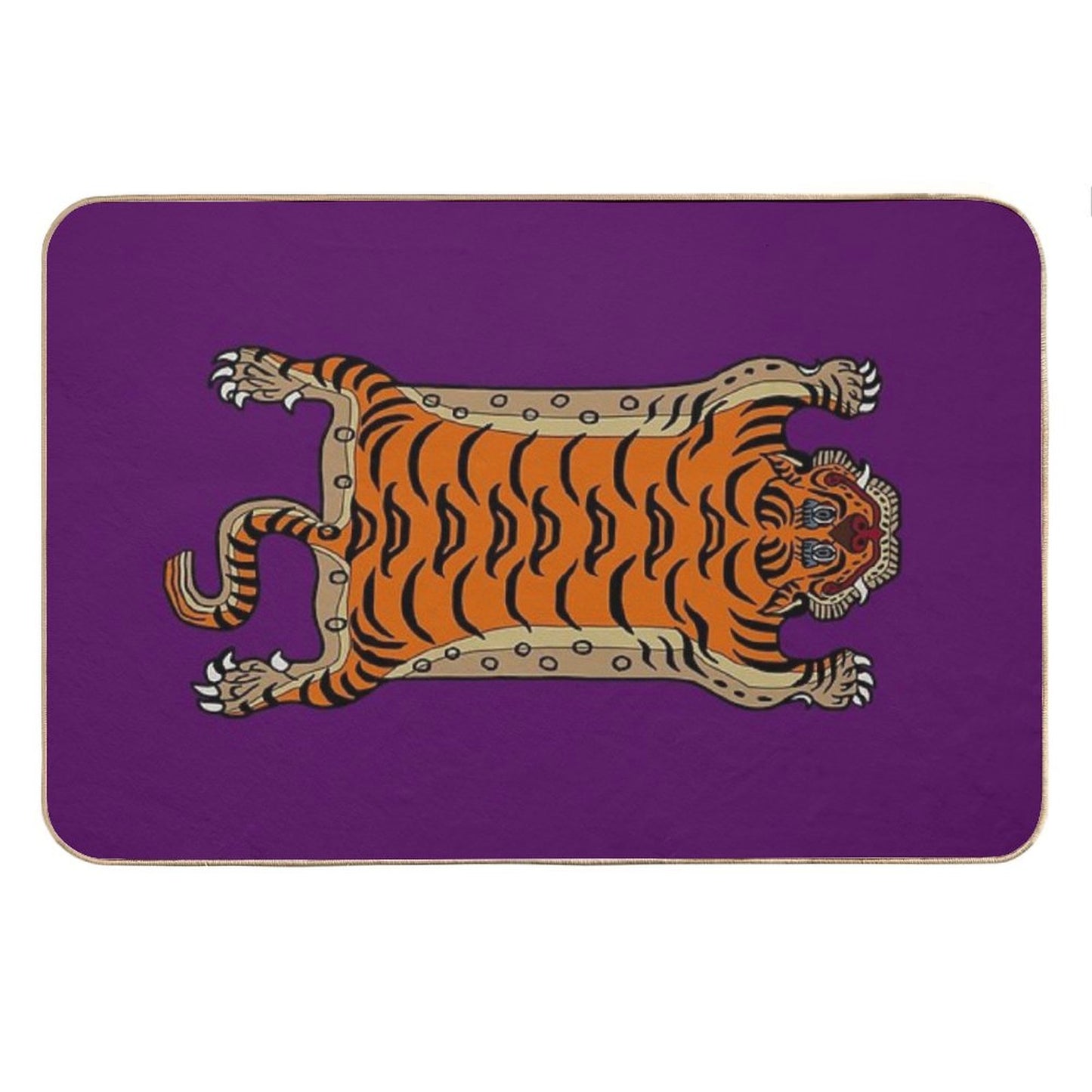 TIBETAN TIGER RUG-purple Bath Mat