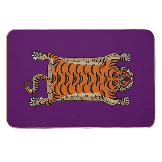 TIBETAN TIGER RUG-purple Bath Mat