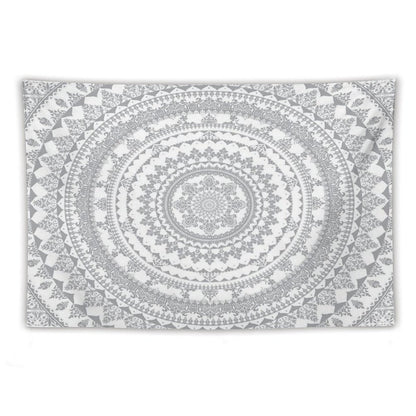 Mandala Gray Tapestry