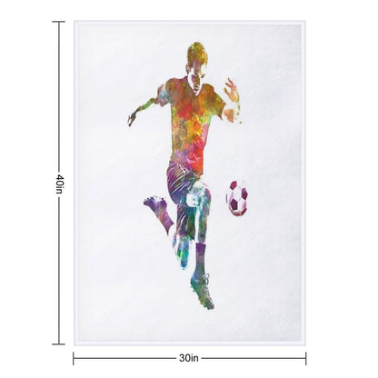 Man Soccer Football Player 09 Throw Blanket