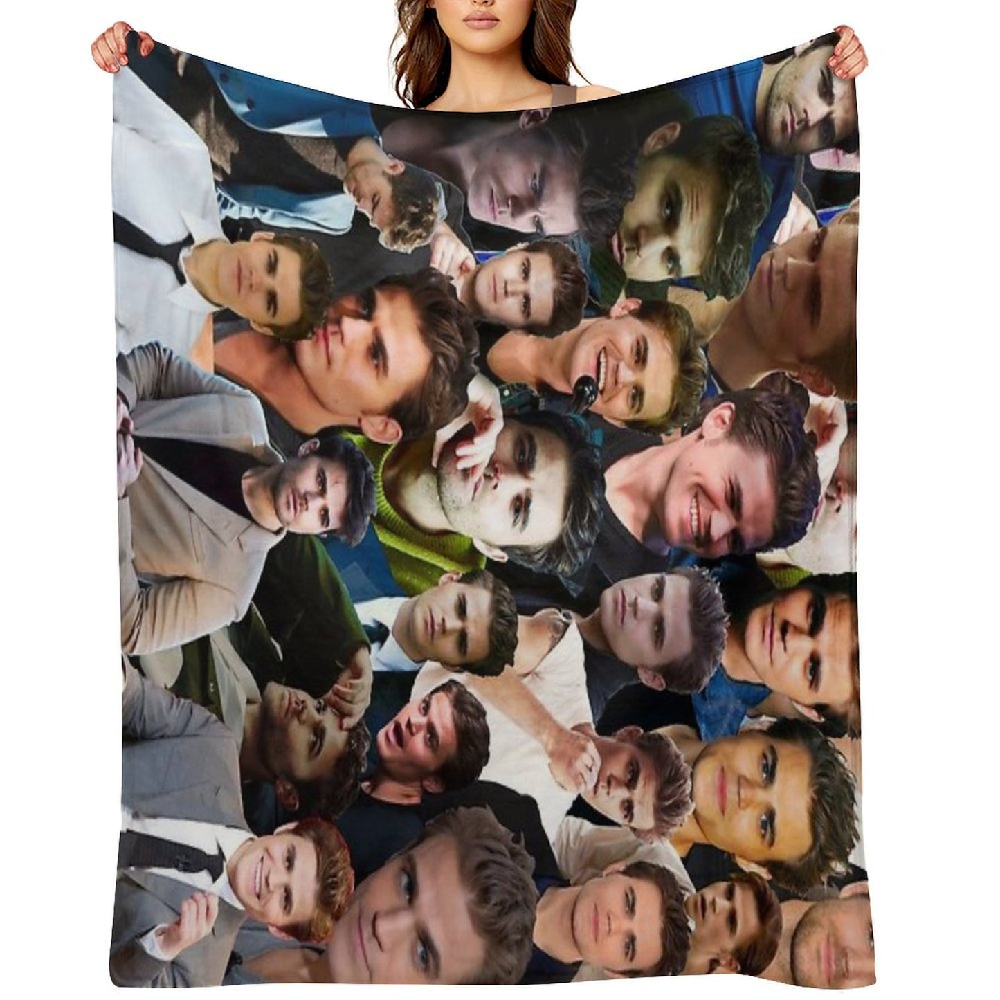 Paul Wesley Photo Collage Throw Blanket