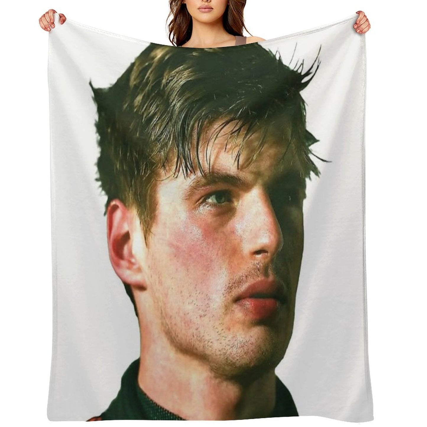 Max F1 Driver Sweaty Serious Face Throw Blanket