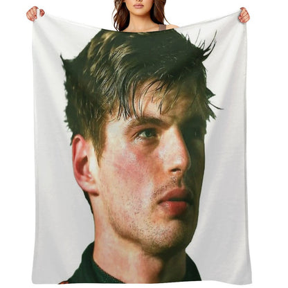 Max F1 Driver Sweaty Serious Face Throw Blanket