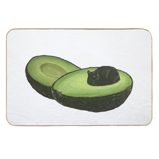 Avocado Cat Bath Mat