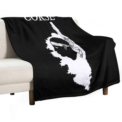 Corsica (Corse) Map, France, French Region. Throw Blanket