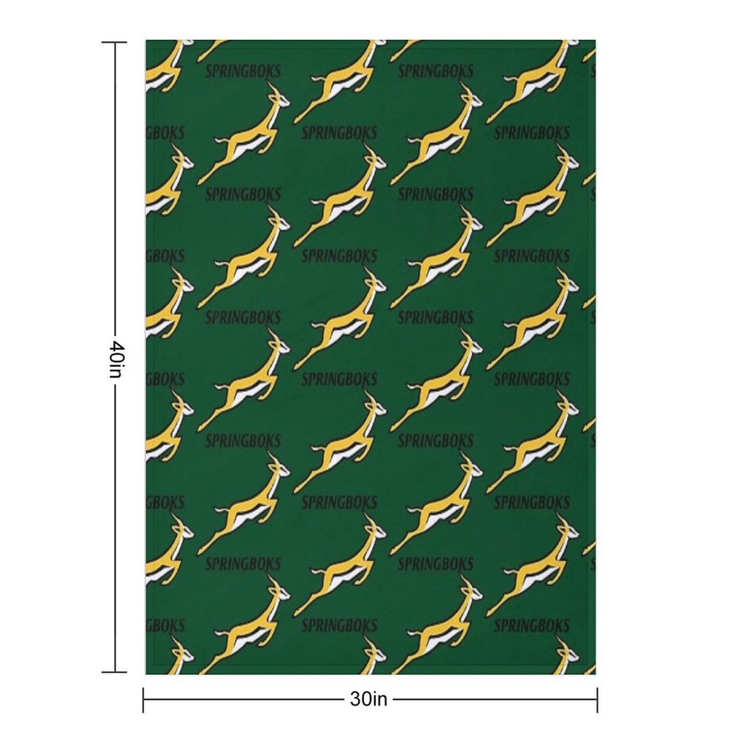 Springboks - The South Africa National Rugby Union Team Throw Blanket