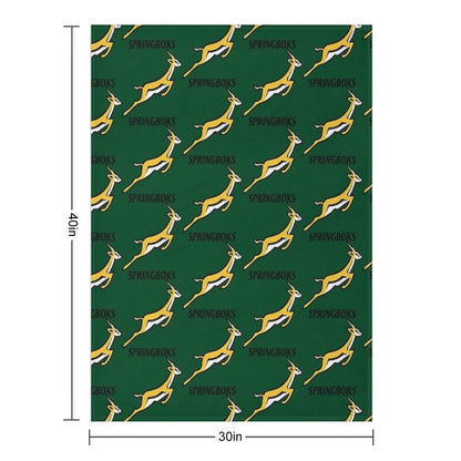 Springboks - The South Africa National Rugby Union Team Throw Blanket