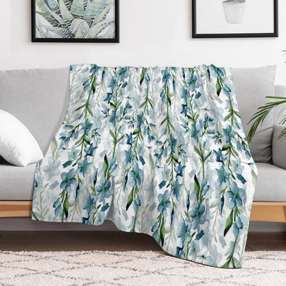 Blue Branches Throw Blanket