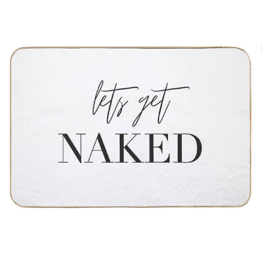 Lets Get Naked, Bathroom, Fun, Bathroom Deco, Bathroom Shower Curtain, Bathroom Rug, Bathroom Fun Bath Mat