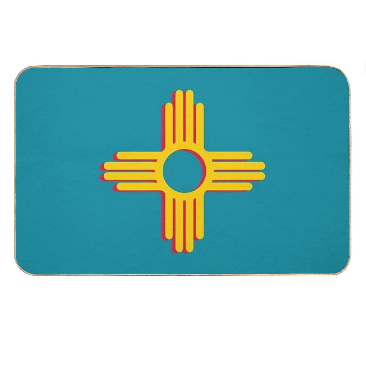 Zia Symbol New Mexico Symbol Bath Mat