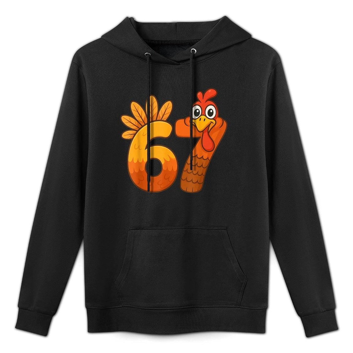 Funny Six Seven 6 7 Meme Thanksgiving Kids Boys Girls Turkey Colorfast Hoodie