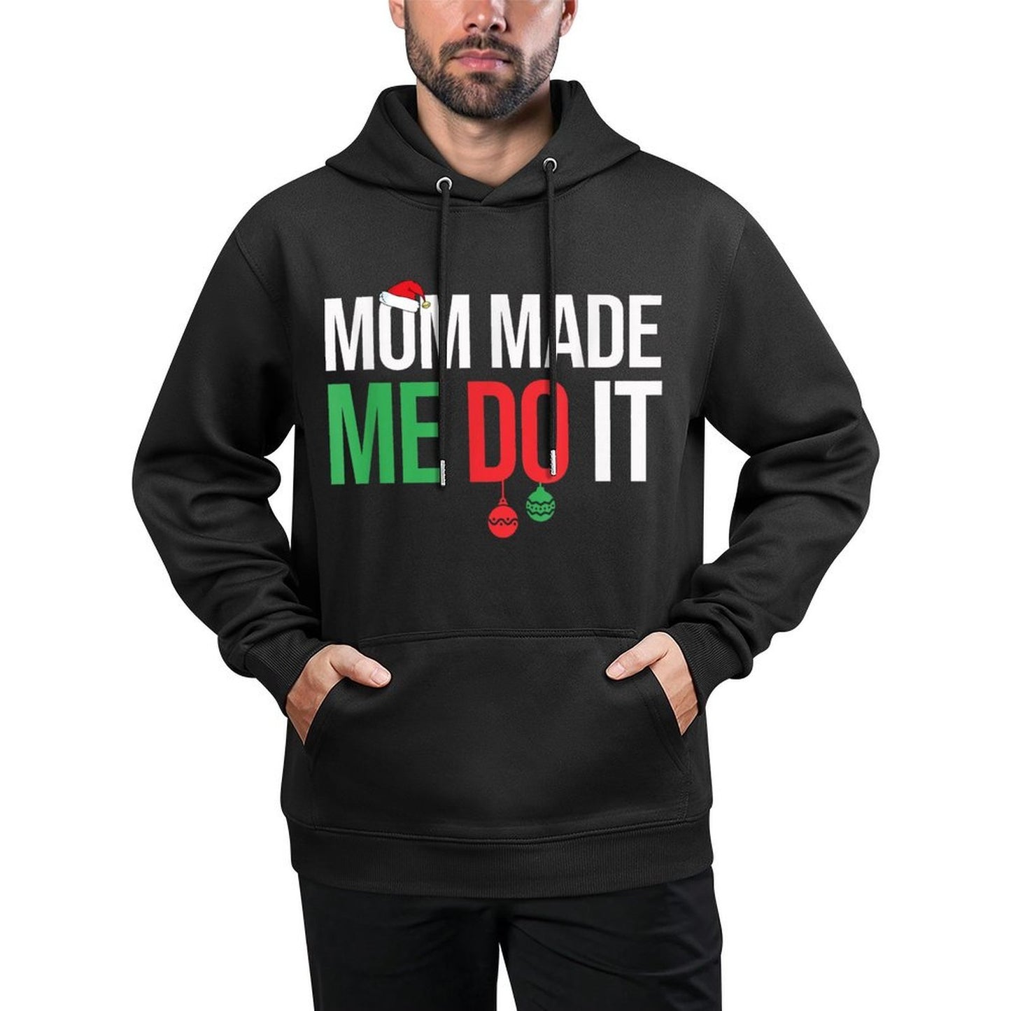Family Christmas Pajamas Matching Mom Made Me Do It Shape Retention Hoodie