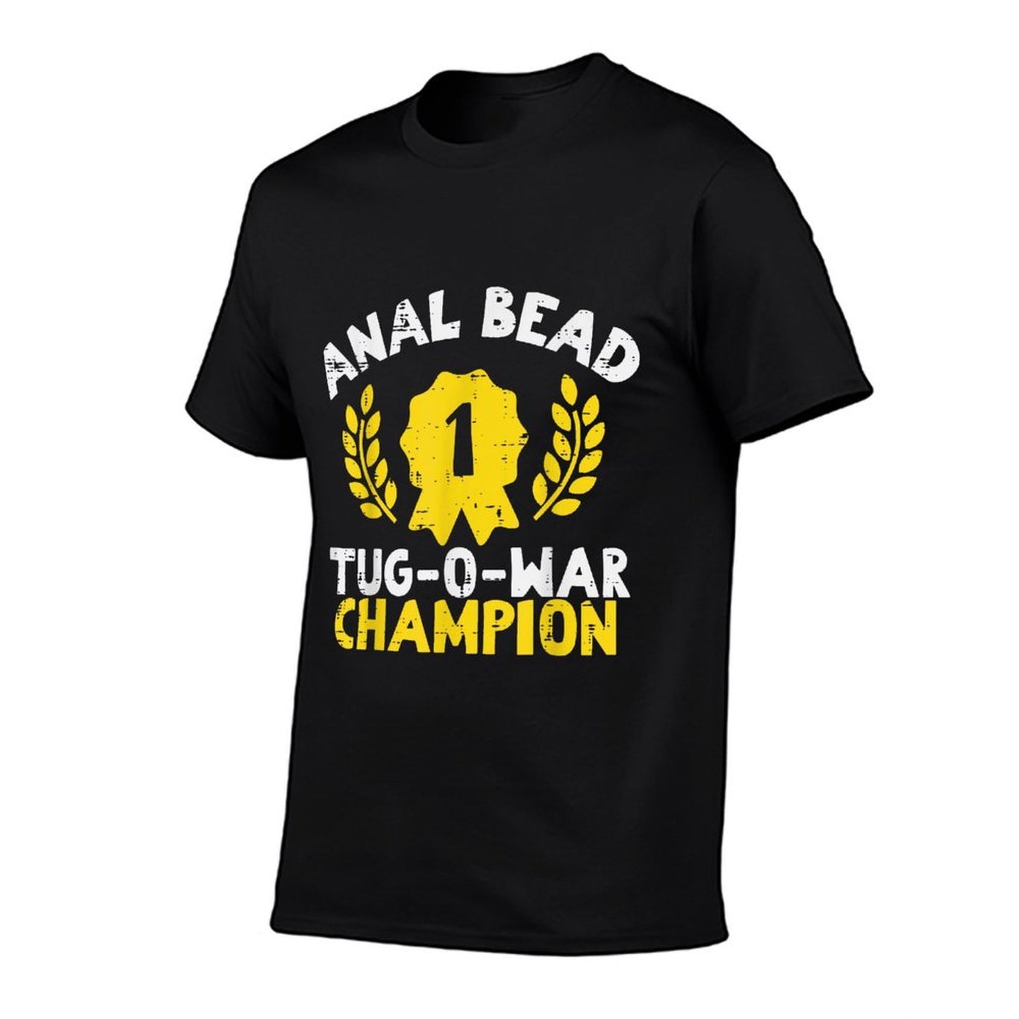 Bead Tug O War Champion Funny Saying Adult Humor Men Women  Ribbed Collar T-Shirt