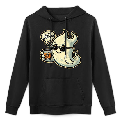 Cool Ghost Whiskey Pun Men Women Funny Halloween Versatile Streetwear Hoodie