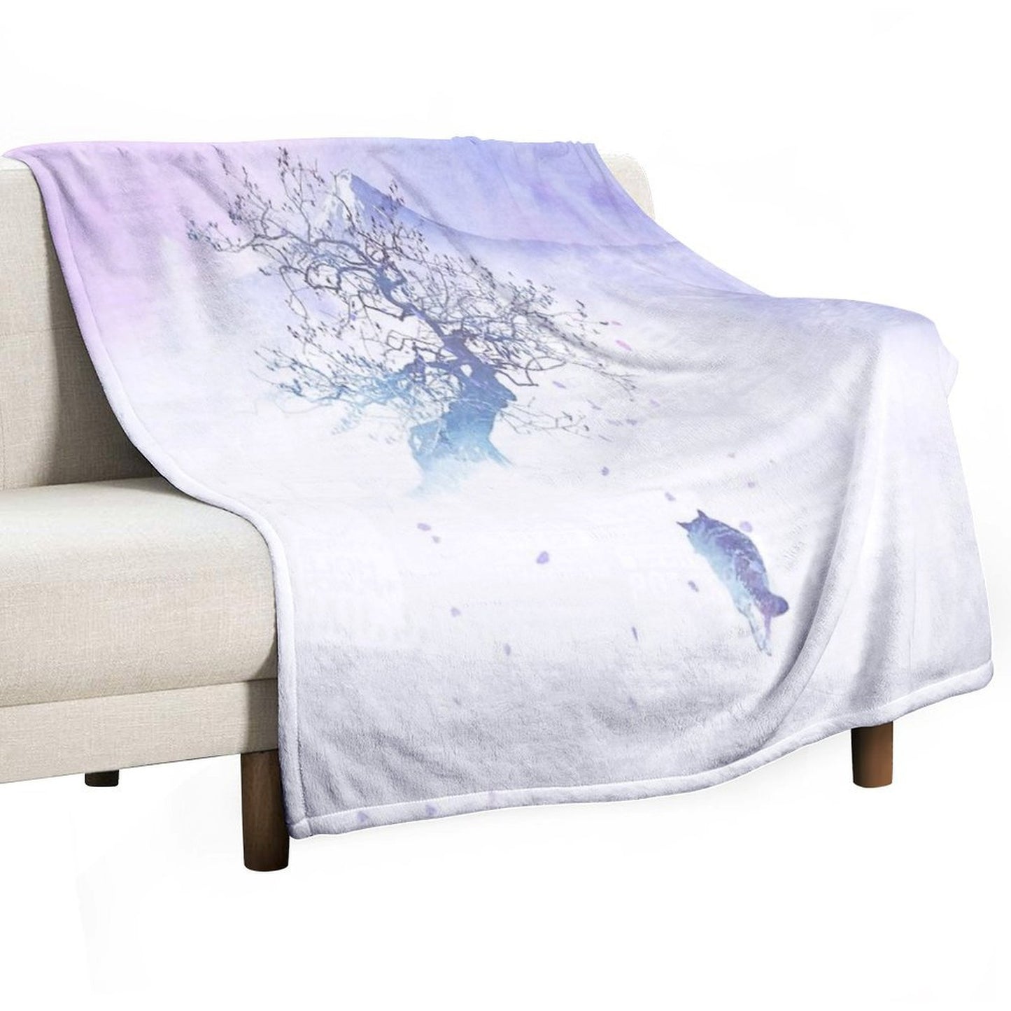 The Long Way to Fuji Throw Blanket