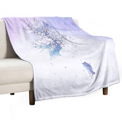 The Long Way to Fuji Throw Blanket