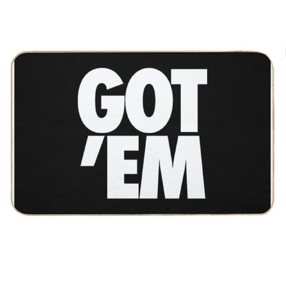 Got Em Black & White Bath Mat