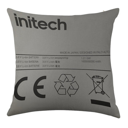 Swollen Battery Linen Throw Pillow Cover