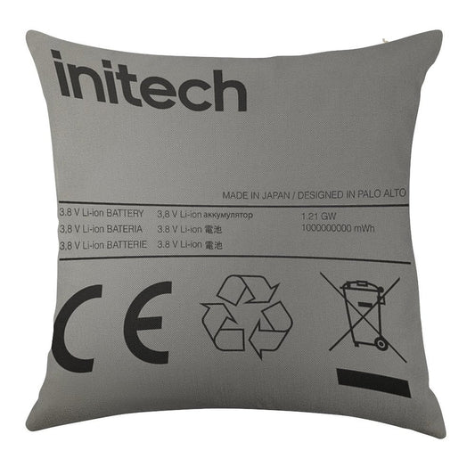 Swollen Battery Linen Throw Pillow Cover