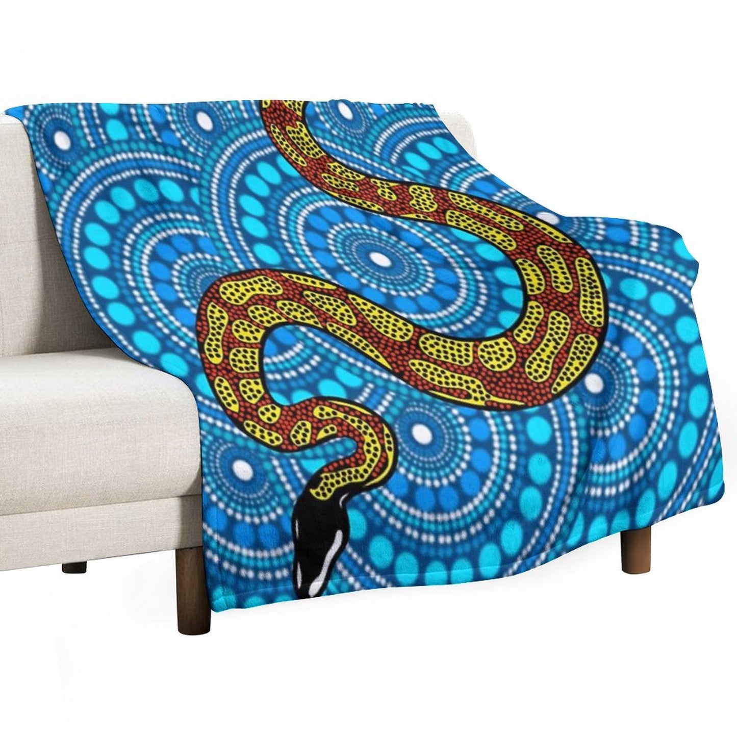 Indigenous Snake Throw Blanket