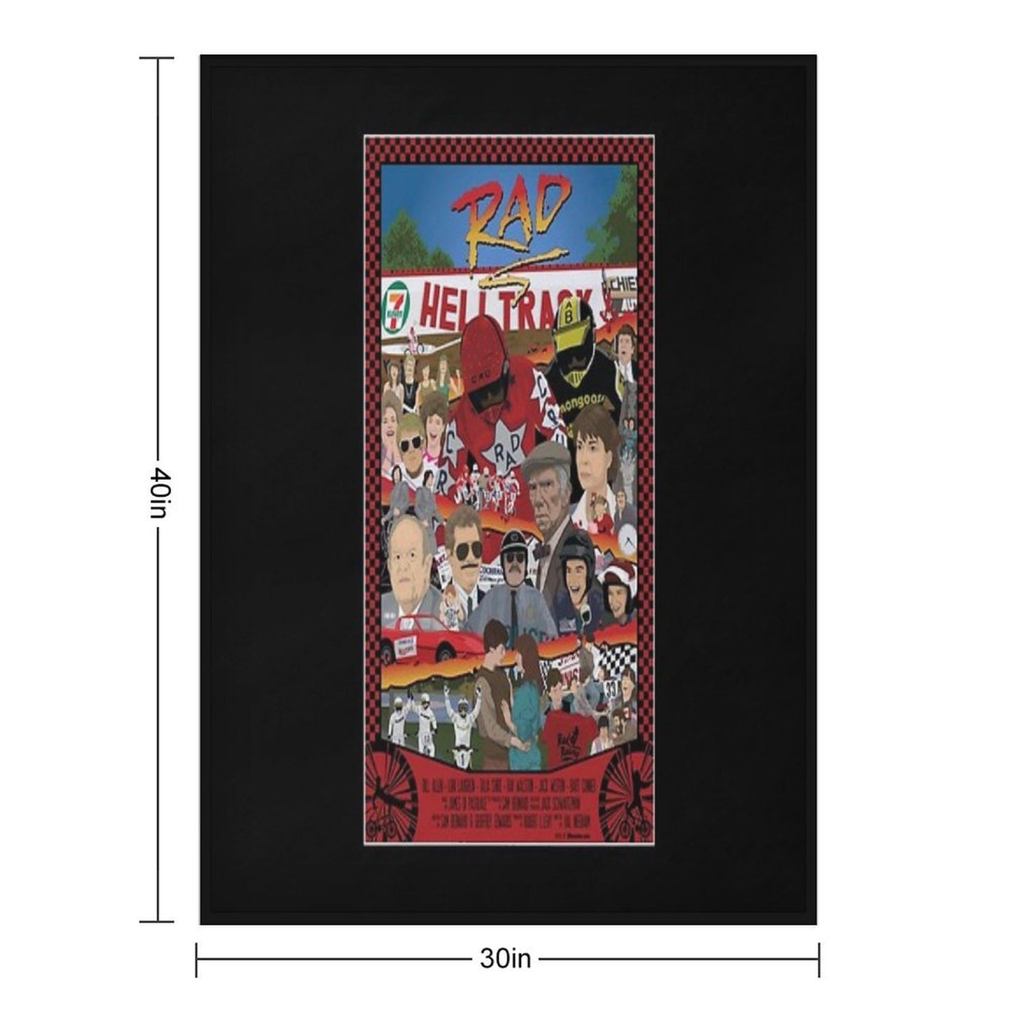 RAD Poster - BMX Tribute - Full Color - All Cast Throw Blanket