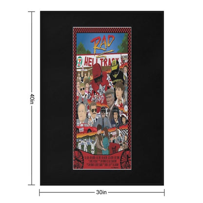 RAD Poster - BMX Tribute - Full Color - All Cast Throw Blanket