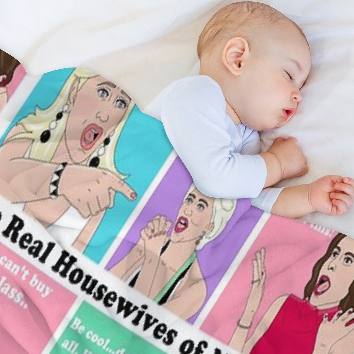 Real Housewives NY Drama Throw Blanket