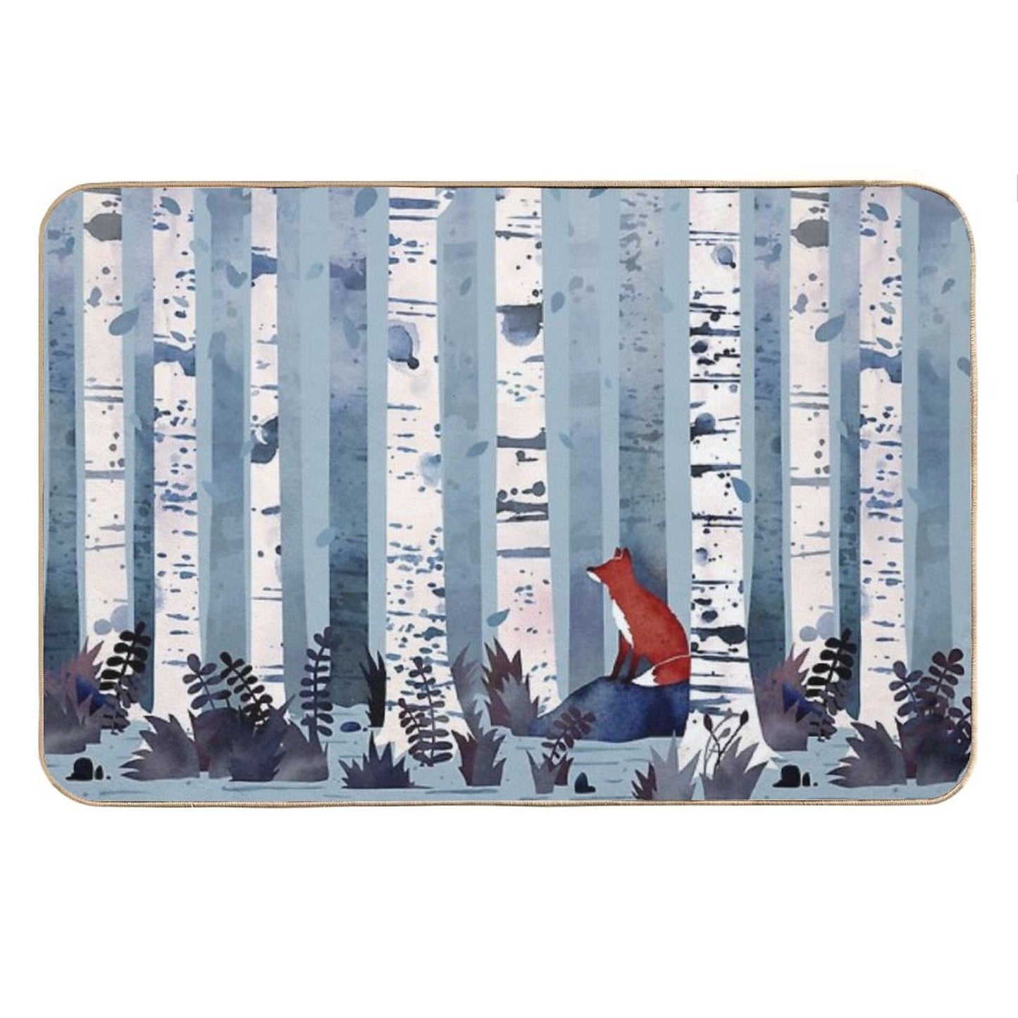 The Birches (in Blue) Bath Mat