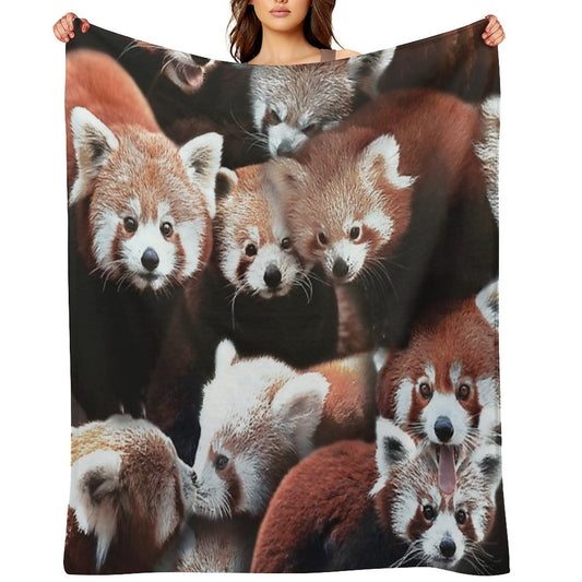 Red Pandas Throw Blanket