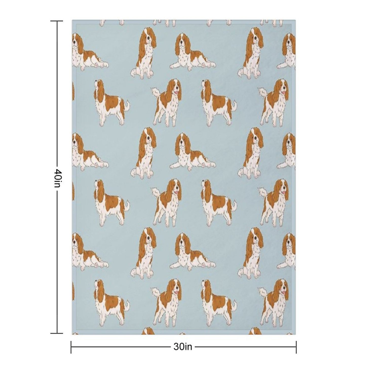 Blenheim Cavalier King Charles Spaniel Dog Throw Blanket