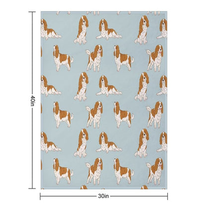 Blenheim Cavalier King Charles Spaniel Dog Throw Blanket