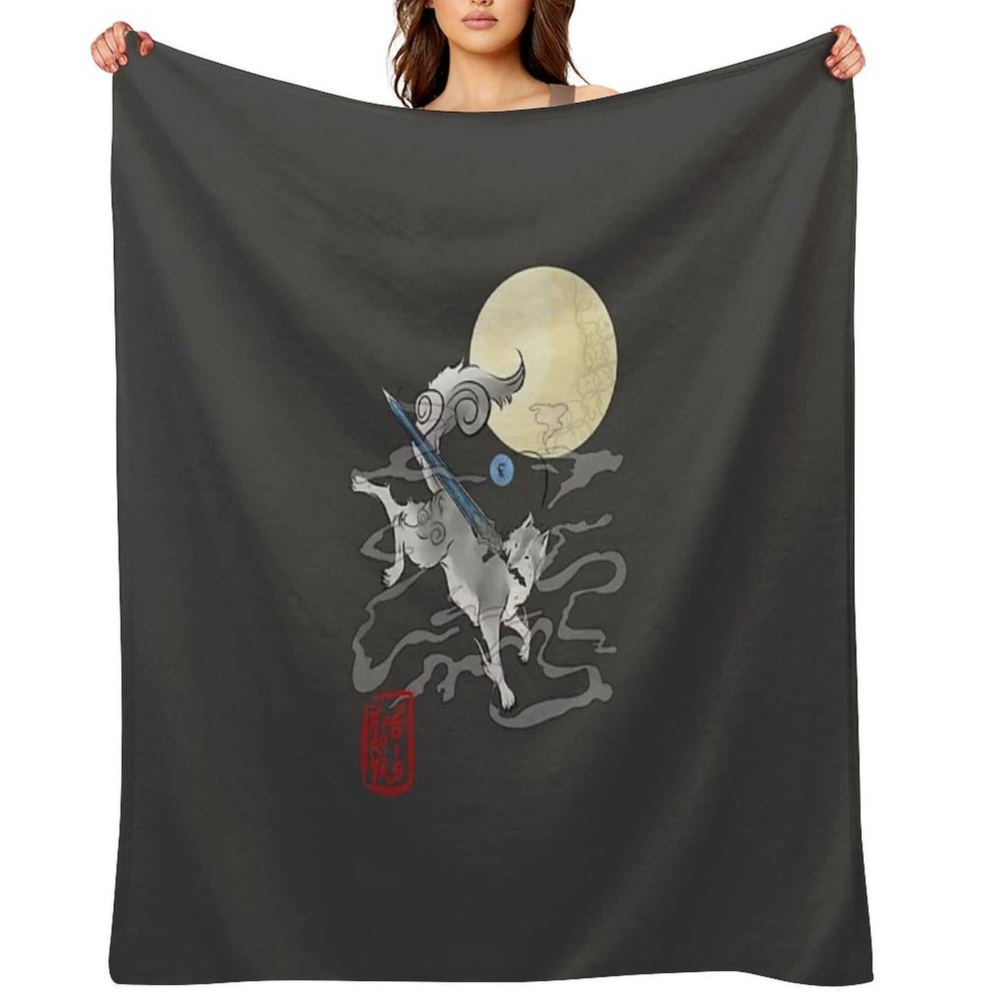 The Great Grey Wolf - Sifkami Throw Blanket