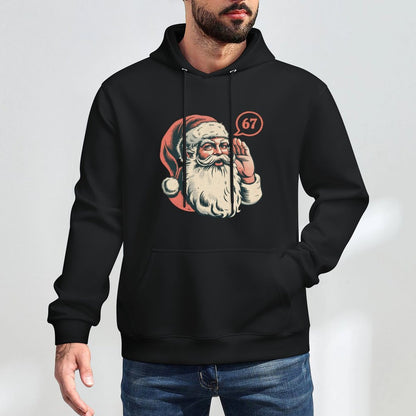 67 Christmas Funny Six Seven Meme Brainrot Santa Claus Boys Machine Washable Hoodie