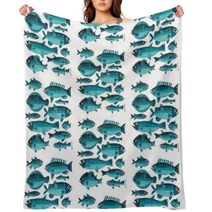 Ten Fish Throw Blanket