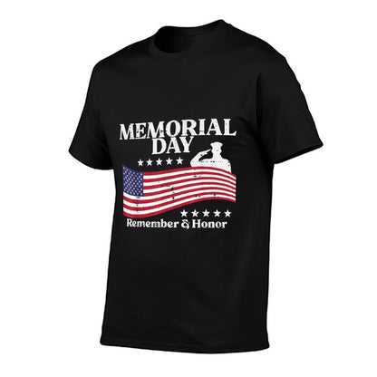 Memorial Day USA Remember Honor Patriot Men Women Kids  Trendy Pattern T-Shirt