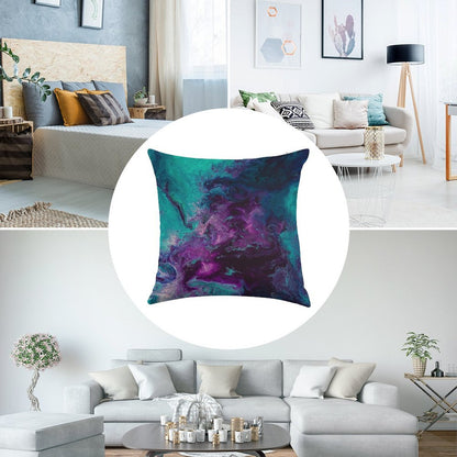 Nebulous Linen Throw Pillow Cover