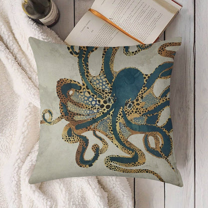 Underwater Dream VI Linen Throw Pillow Cover