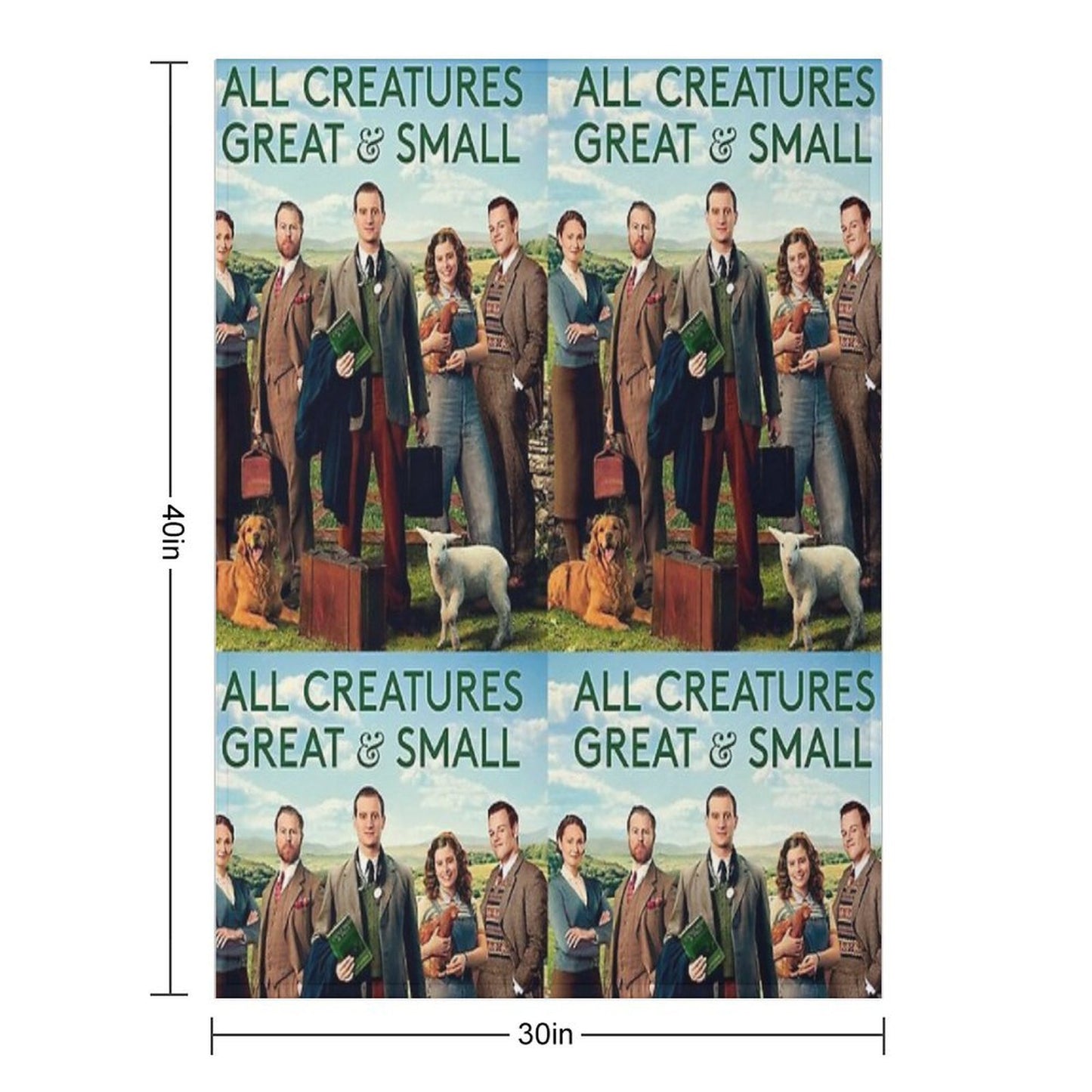 All Creatures Great And Small Vintage Throw Blanket