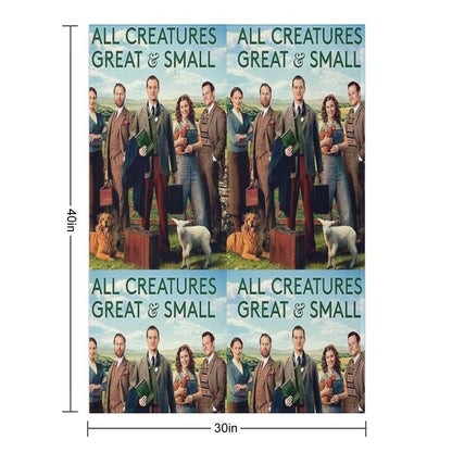 All Creatures Great And Small Vintage Throw Blanket
