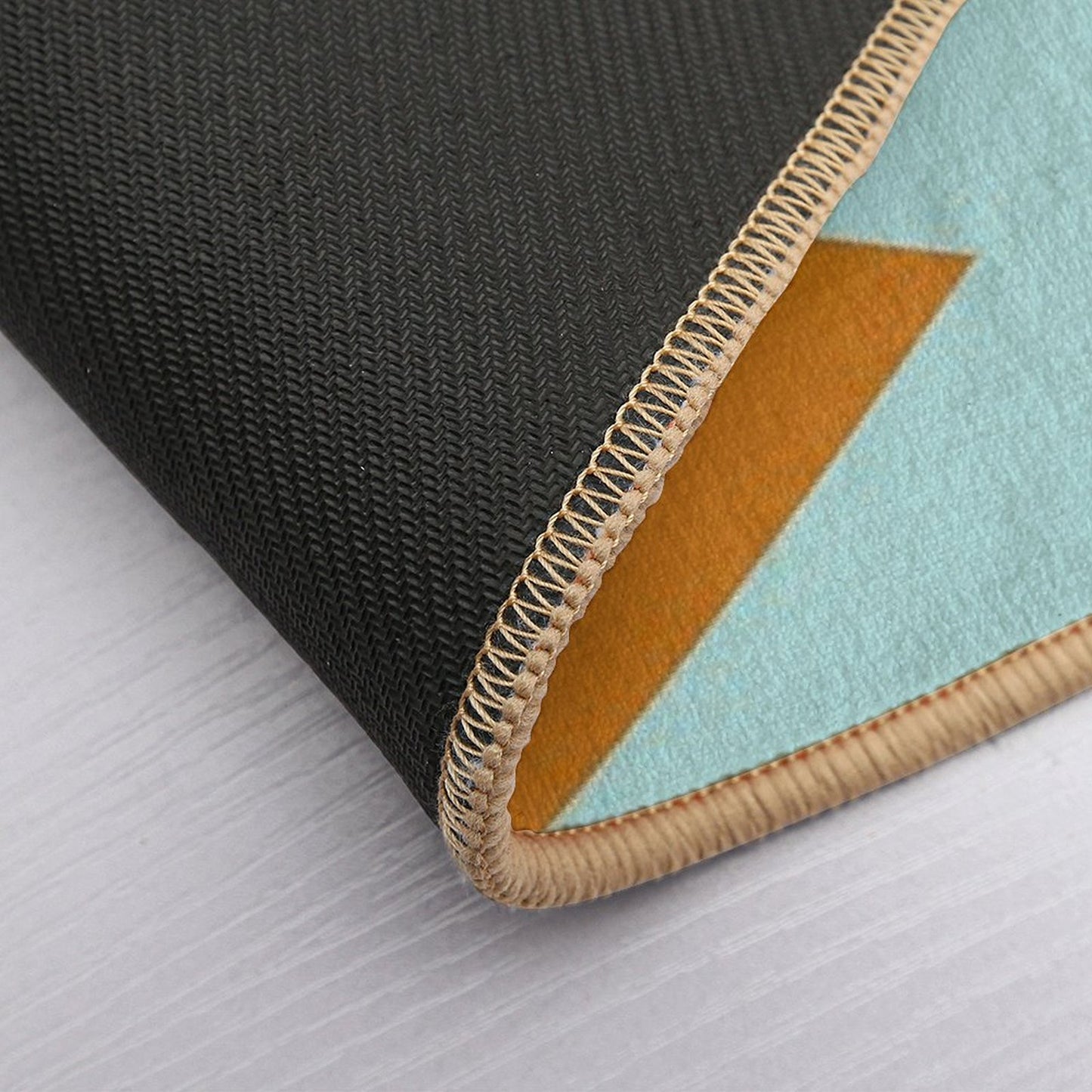 Geometrics - Aqua & Orange Concrete Bath Mat