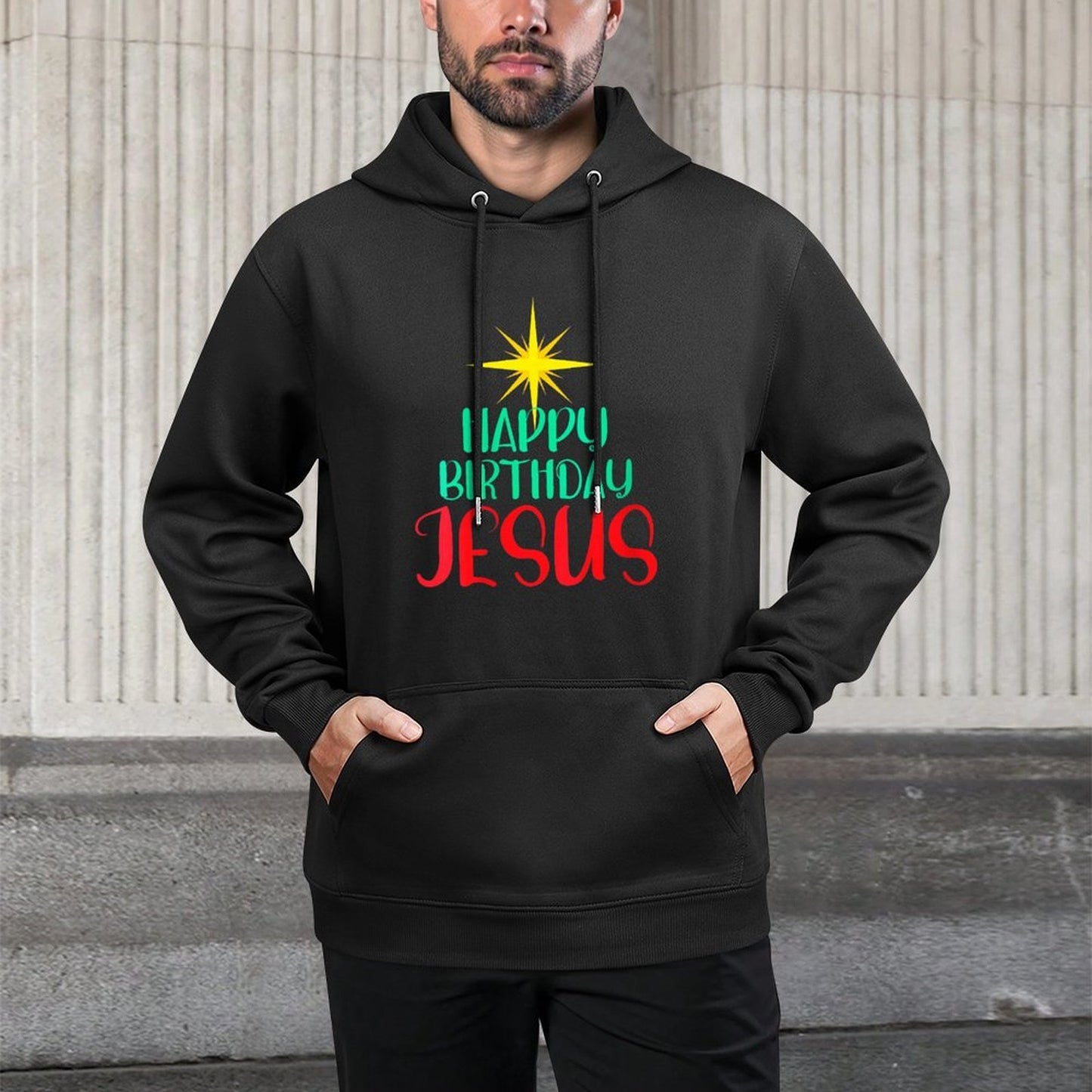 Womens Happy Birthday Jesus Christian Christmas Religious Womens Adjustable Hood Hoodie