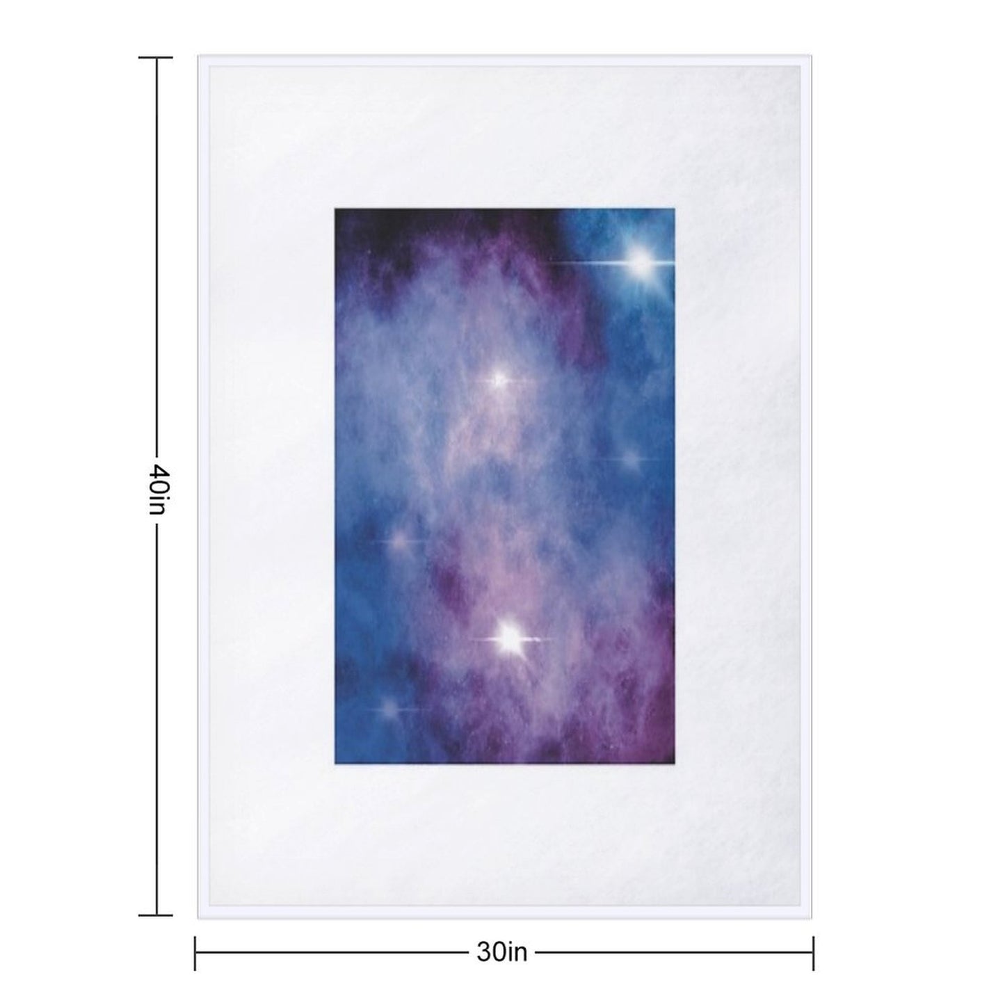 Calm Galaxy Print Throw Blanket