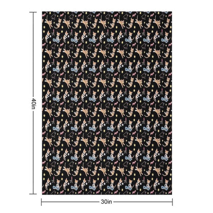 Boy Print with Black Background! Throw Blanket