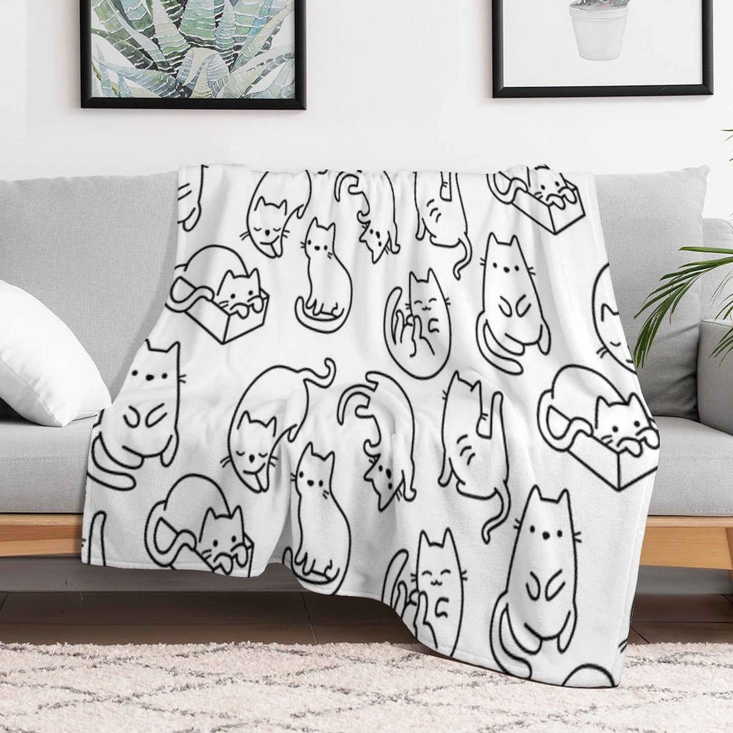 Cats Cats Cats Throw Blanket